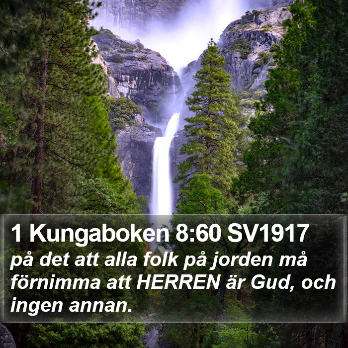 1 Kungaboken 8:60 SV1917 Bible Study