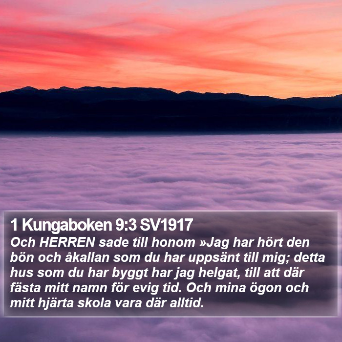 1 Kungaboken 9:3 SV1917 Bible Study