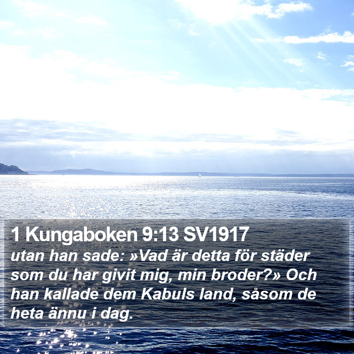 1 Kungaboken 9:13 SV1917 Bible Study