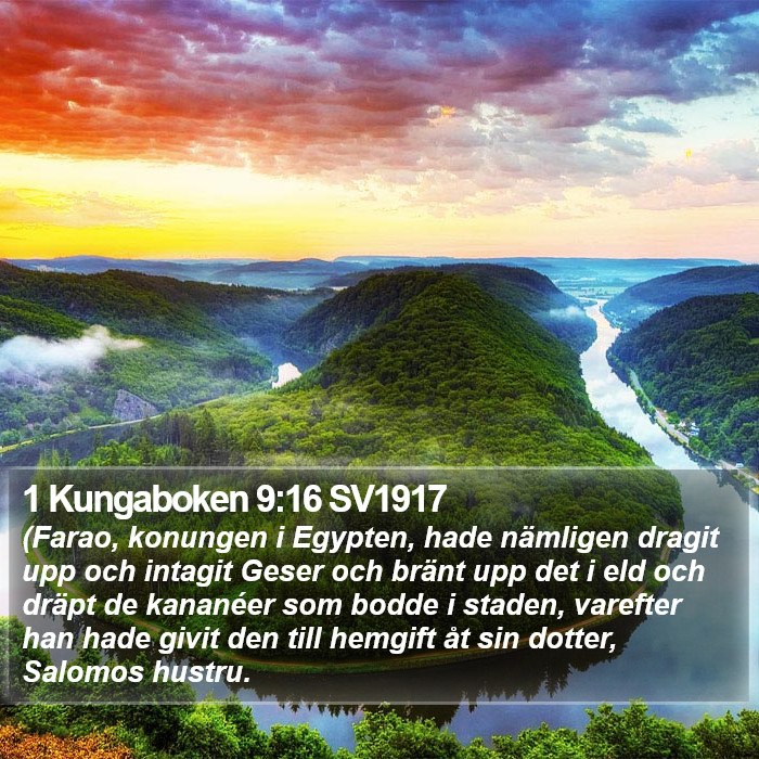 1 Kungaboken 9:16 SV1917 Bible Study