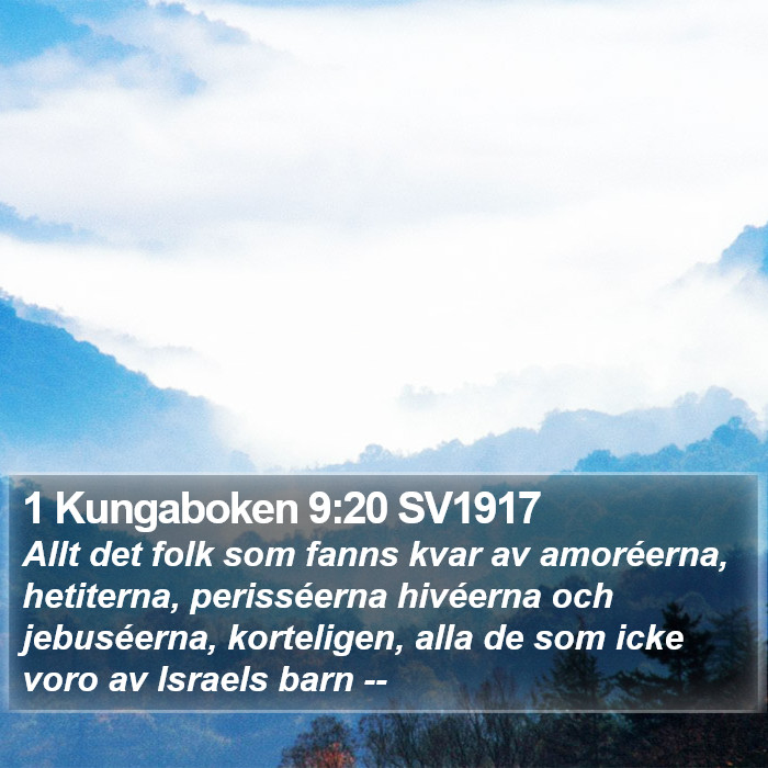 1 Kungaboken 9:20 SV1917 Bible Study