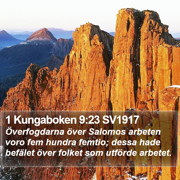 1 Kungaboken 9:23 SV1917 Bible Study