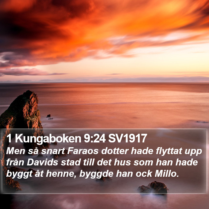 1 Kungaboken 9:24 SV1917 Bible Study