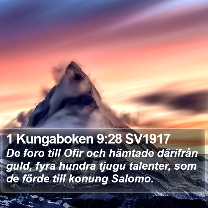 1 Kungaboken 9:28 SV1917 Bible Study