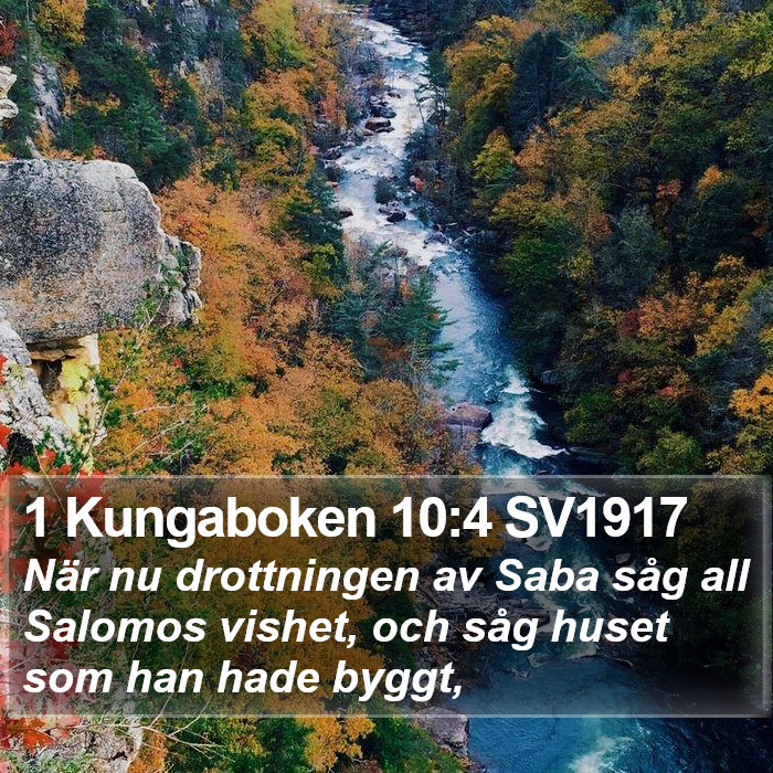 1 Kungaboken 10:4 SV1917 Bible Study