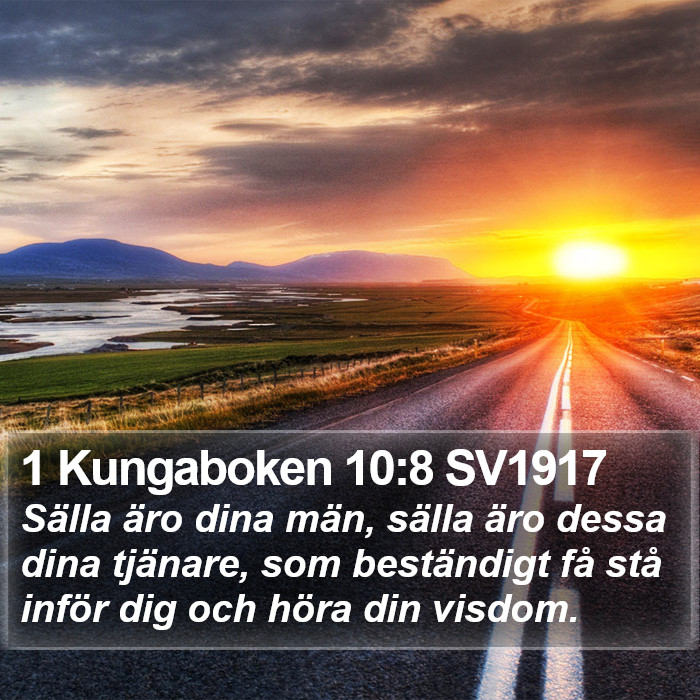 1 Kungaboken 10:8 SV1917 Bible Study