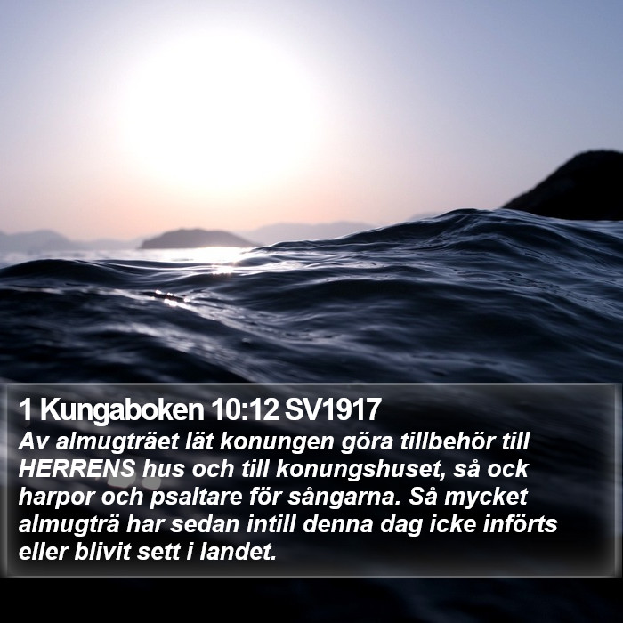 1 Kungaboken 10:12 SV1917 Bible Study