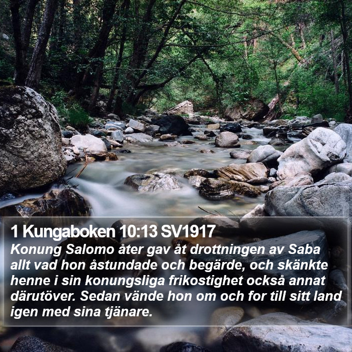 1 Kungaboken 10:13 SV1917 Bible Study