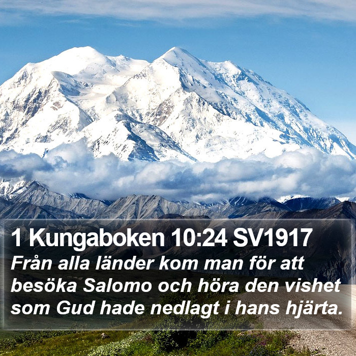 1 Kungaboken 10:24 SV1917 Bible Study