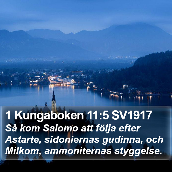 1 Kungaboken 11:5 SV1917 Bible Study