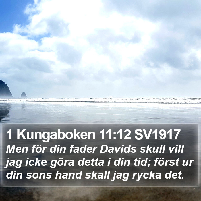 1 Kungaboken 11:12 SV1917 Bible Study