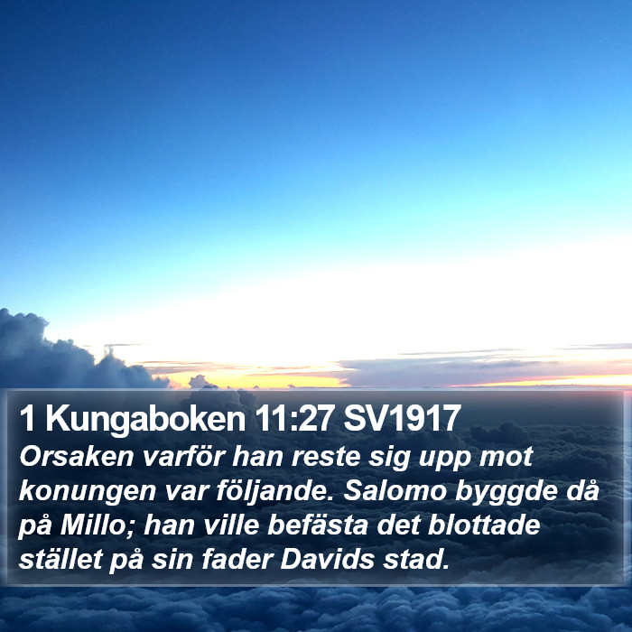 1 Kungaboken 11:27 SV1917 Bible Study