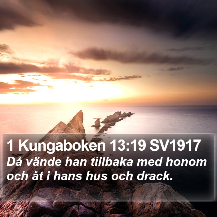 1 Kungaboken 13:19 SV1917 Bible Study