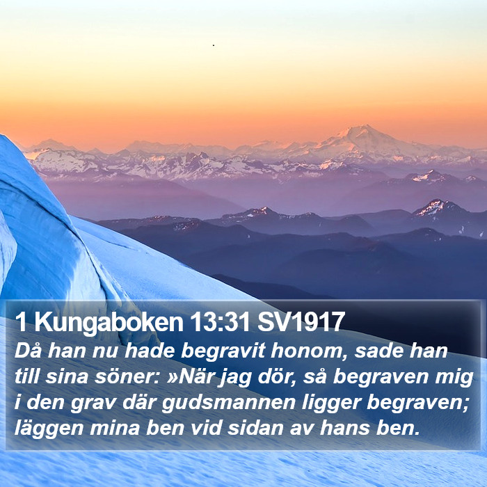 1 Kungaboken 13:31 SV1917 Bible Study