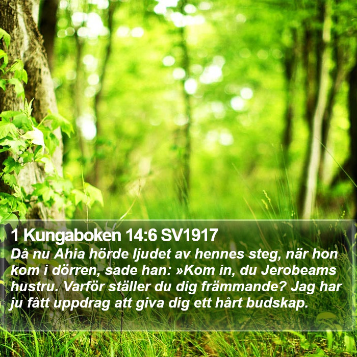 1 Kungaboken 14:6 SV1917 Bible Study