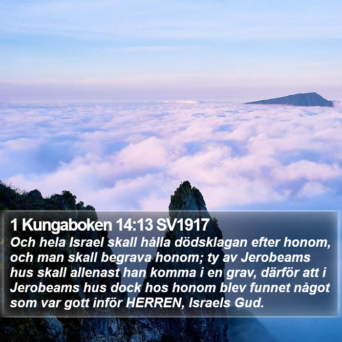 1 Kungaboken 14:13 SV1917 Bible Study