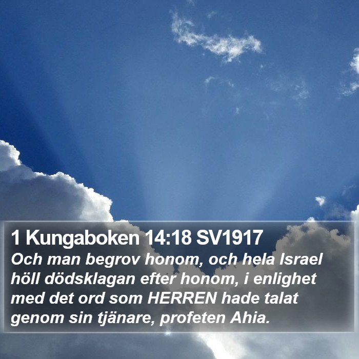 1 Kungaboken 14:18 SV1917 Bible Study