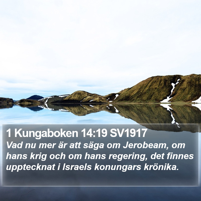 1 Kungaboken 14:19 SV1917 Bible Study