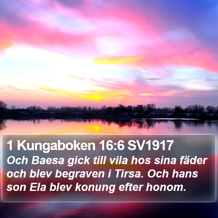 1 Kungaboken 16:6 SV1917 Bible Study