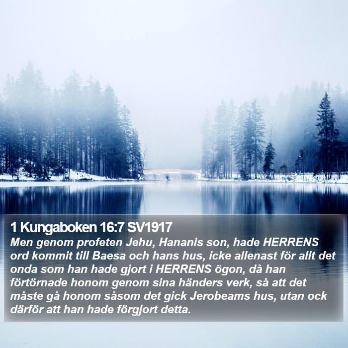 1 Kungaboken 16:7 SV1917 Bible Study