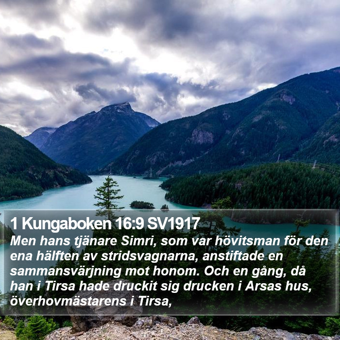 1 Kungaboken 16:9 SV1917 Bible Study