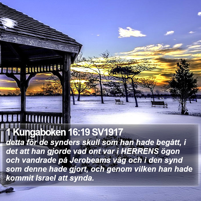 1 Kungaboken 16:19 SV1917 Bible Study