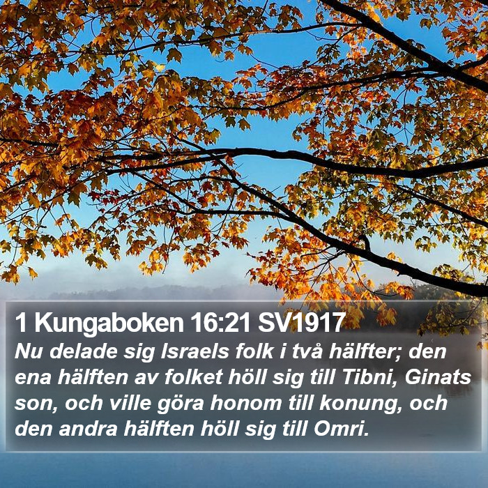 1 Kungaboken 16:21 SV1917 Bible Study