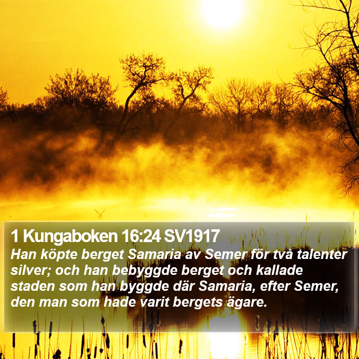 1 Kungaboken 16:24 SV1917 Bible Study