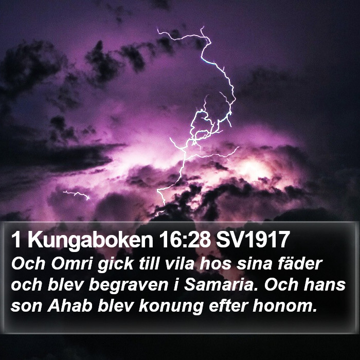 1 Kungaboken 16:28 SV1917 Bible Study