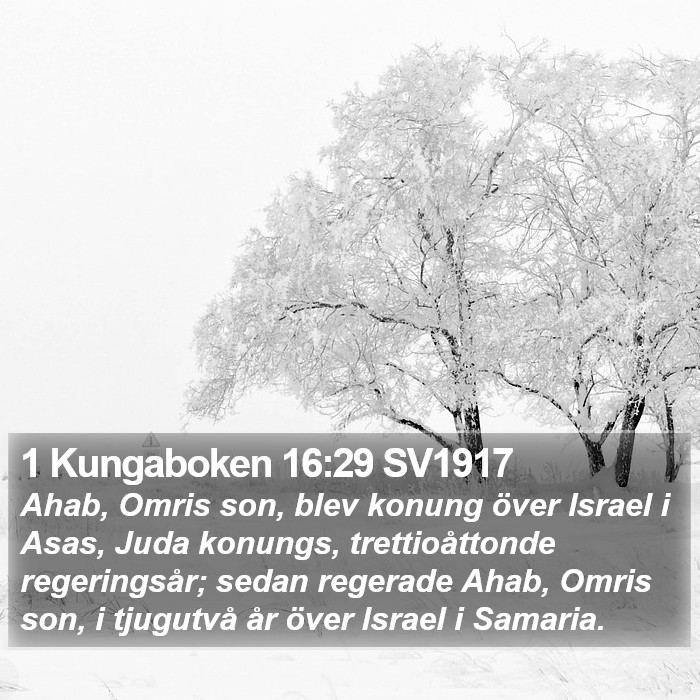 1 Kungaboken 16:29 SV1917 Bible Study