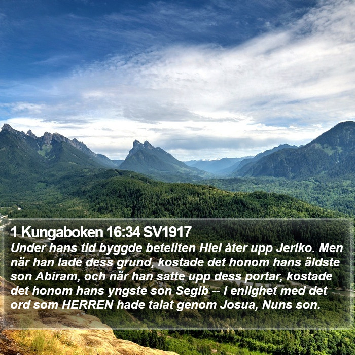 1 Kungaboken 16:34 SV1917 Bible Study