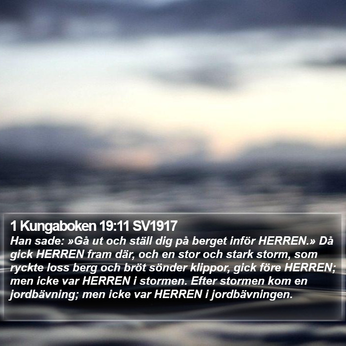 1 Kungaboken 19:11 SV1917 Bible Study