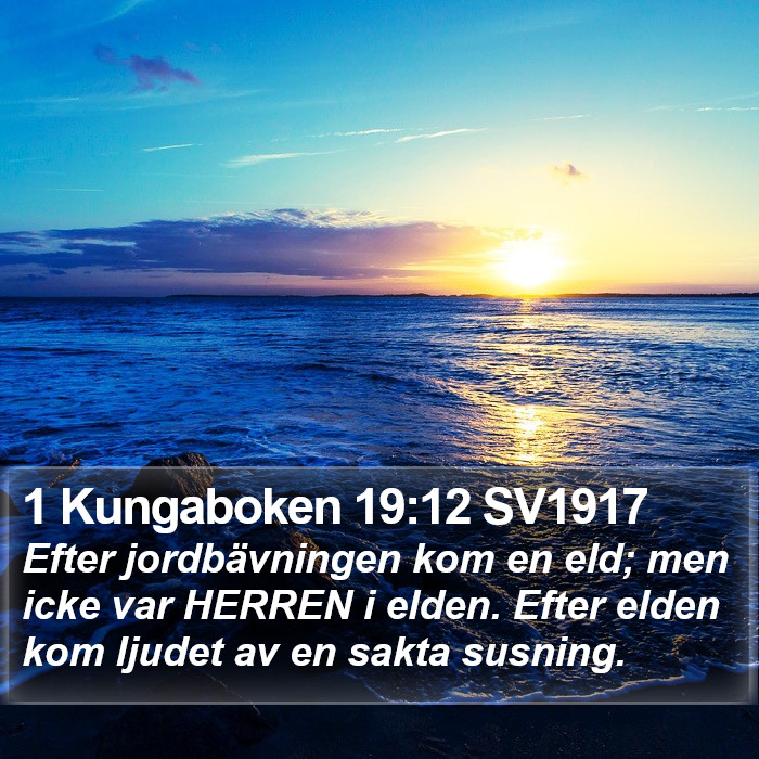 1 Kungaboken 19:12 SV1917 Bible Study