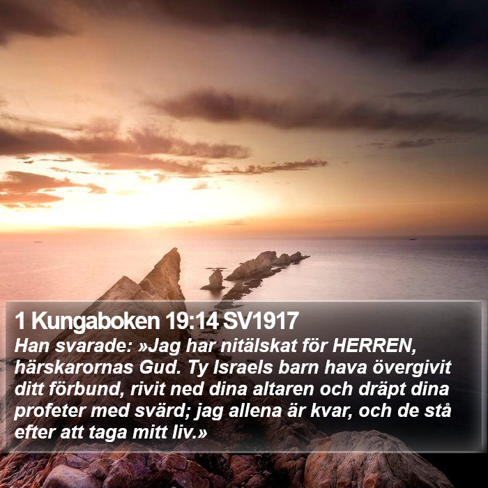 1 Kungaboken 19:14 SV1917 Bible Study