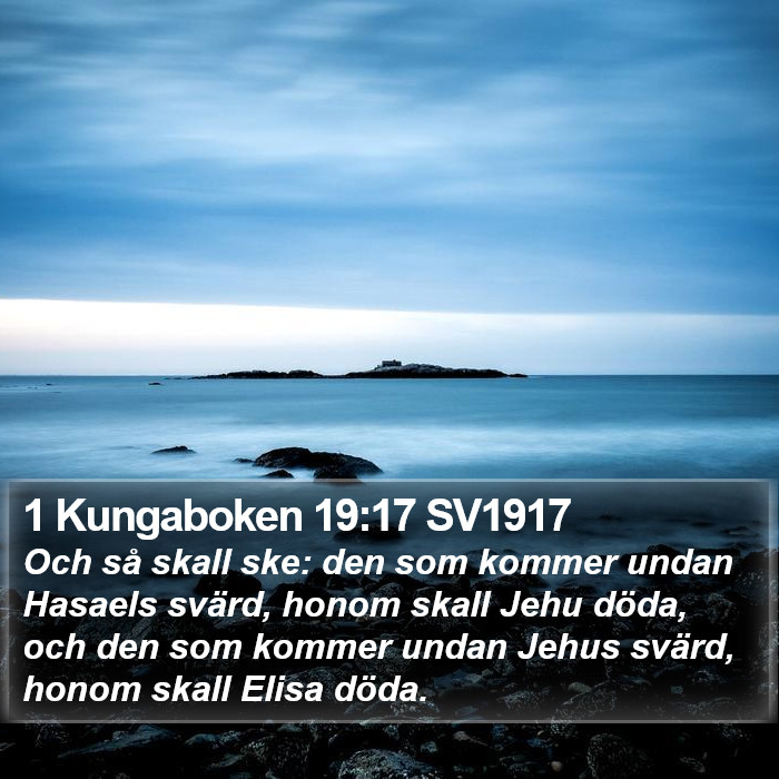 1 Kungaboken 19:17 SV1917 Bible Study