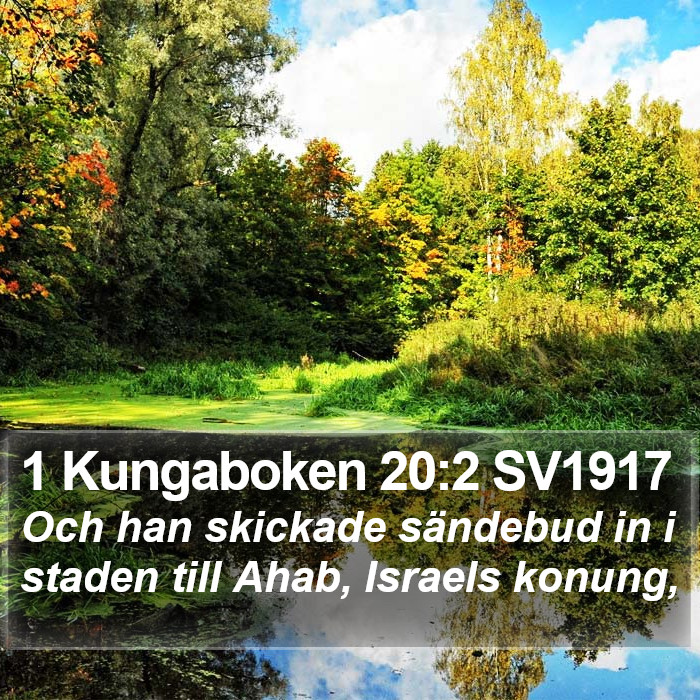 1 Kungaboken 20:2 SV1917 Bible Study