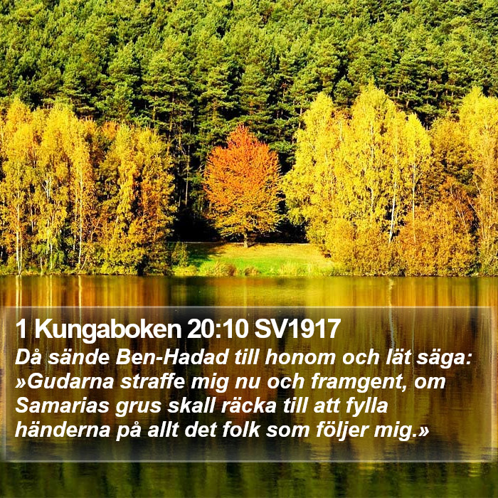 1 Kungaboken 20:10 SV1917 Bible Study