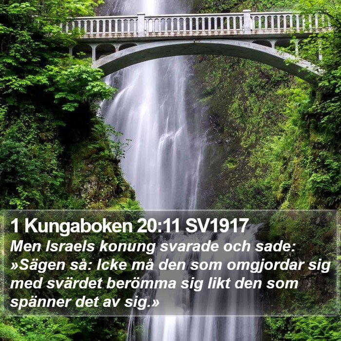 1 Kungaboken 20:11 SV1917 Bible Study
