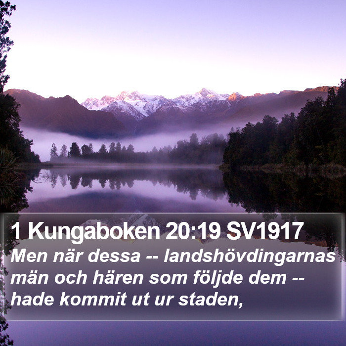 1 Kungaboken 20:19 SV1917 Bible Study