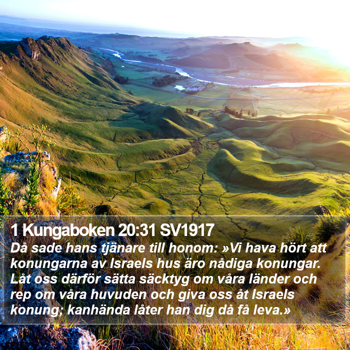 1 Kungaboken 20:31 SV1917 Bible Study