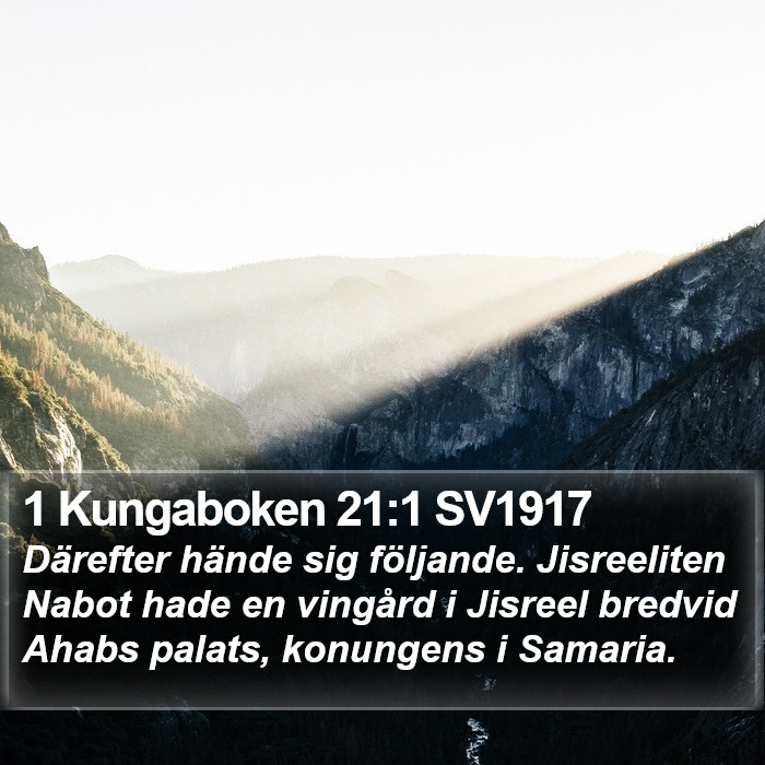 1 Kungaboken 21:1 SV1917 Bible Study