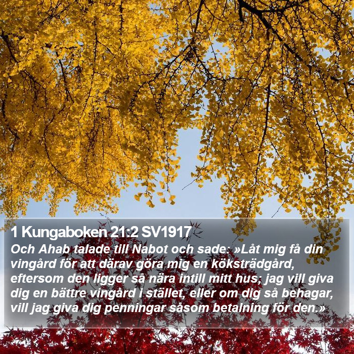 1 Kungaboken 21:2 SV1917 Bible Study