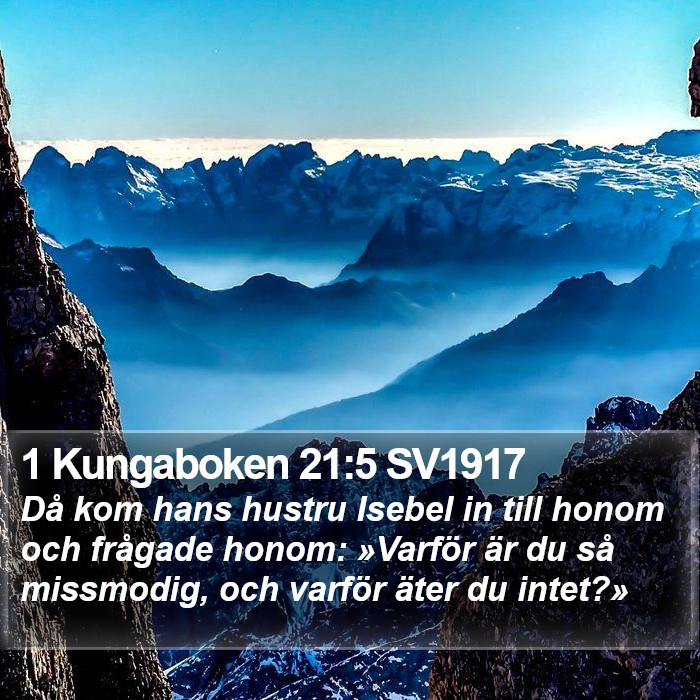 1 Kungaboken 21:5 SV1917 Bible Study