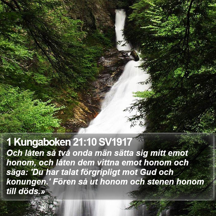 1 Kungaboken 21:10 SV1917 Bible Study