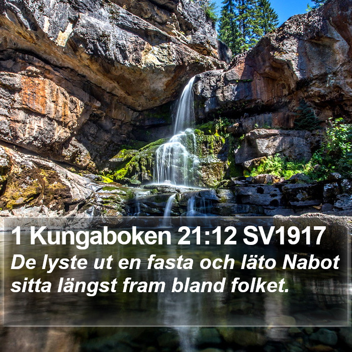 1 Kungaboken 21:12 SV1917 Bible Study