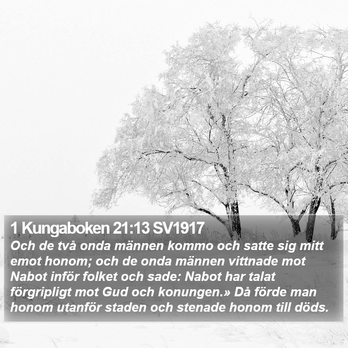 1 Kungaboken 21:13 SV1917 Bible Study
