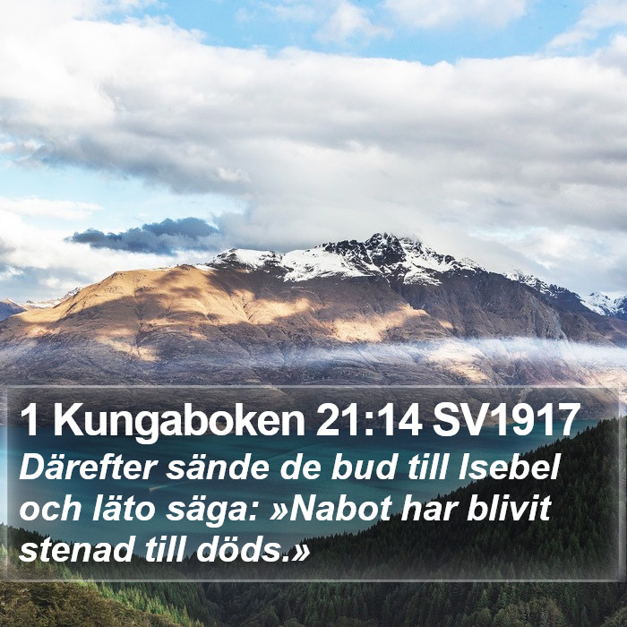 1 Kungaboken 21:14 SV1917 Bible Study