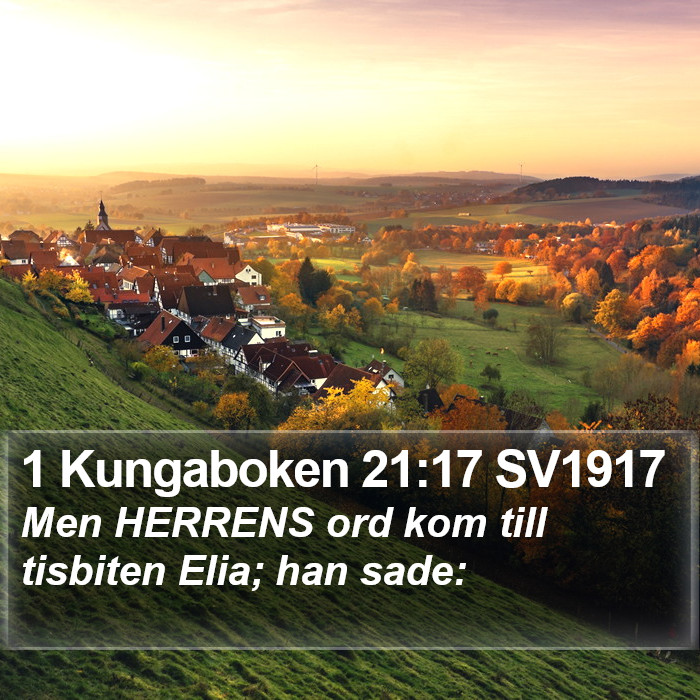 1 Kungaboken 21:17 SV1917 Bible Study