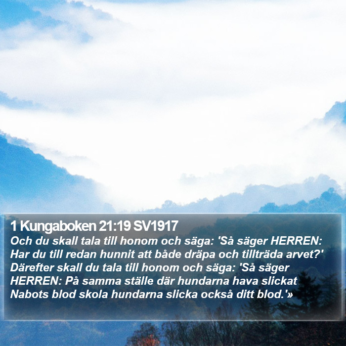 1 Kungaboken 21:19 SV1917 Bible Study