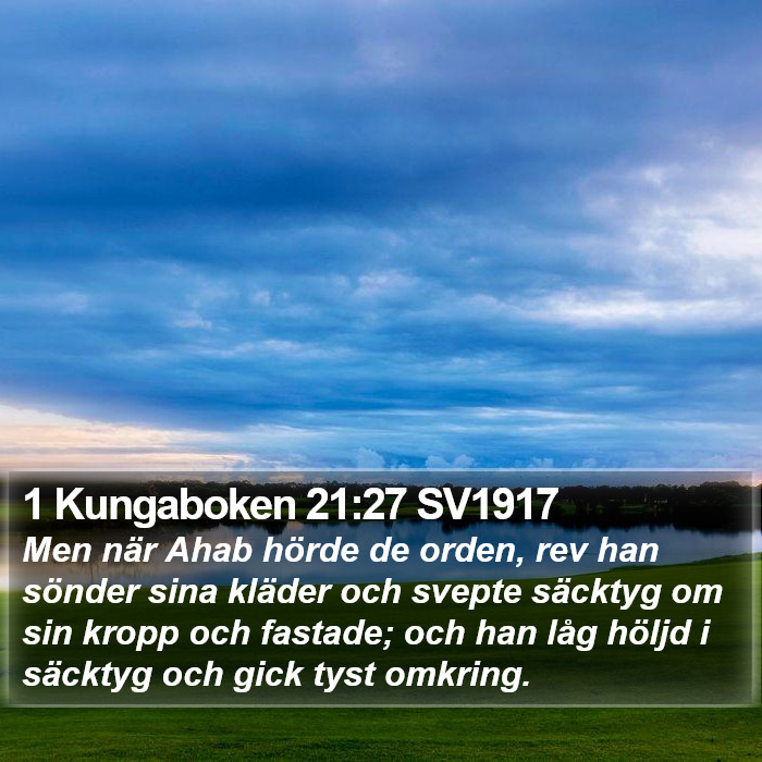 1 Kungaboken 21:27 SV1917 Bible Study
